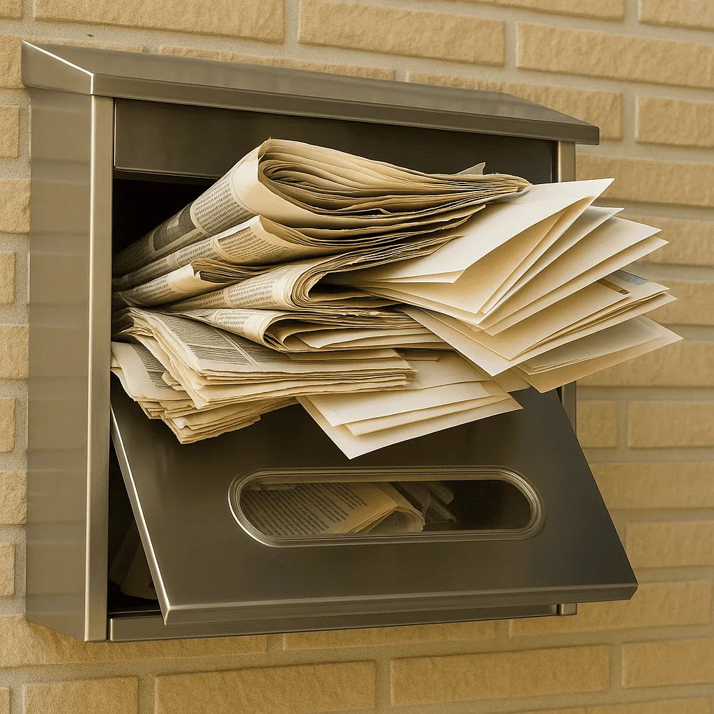 孤独死が原因で郵便物が溜まってしまったポスト