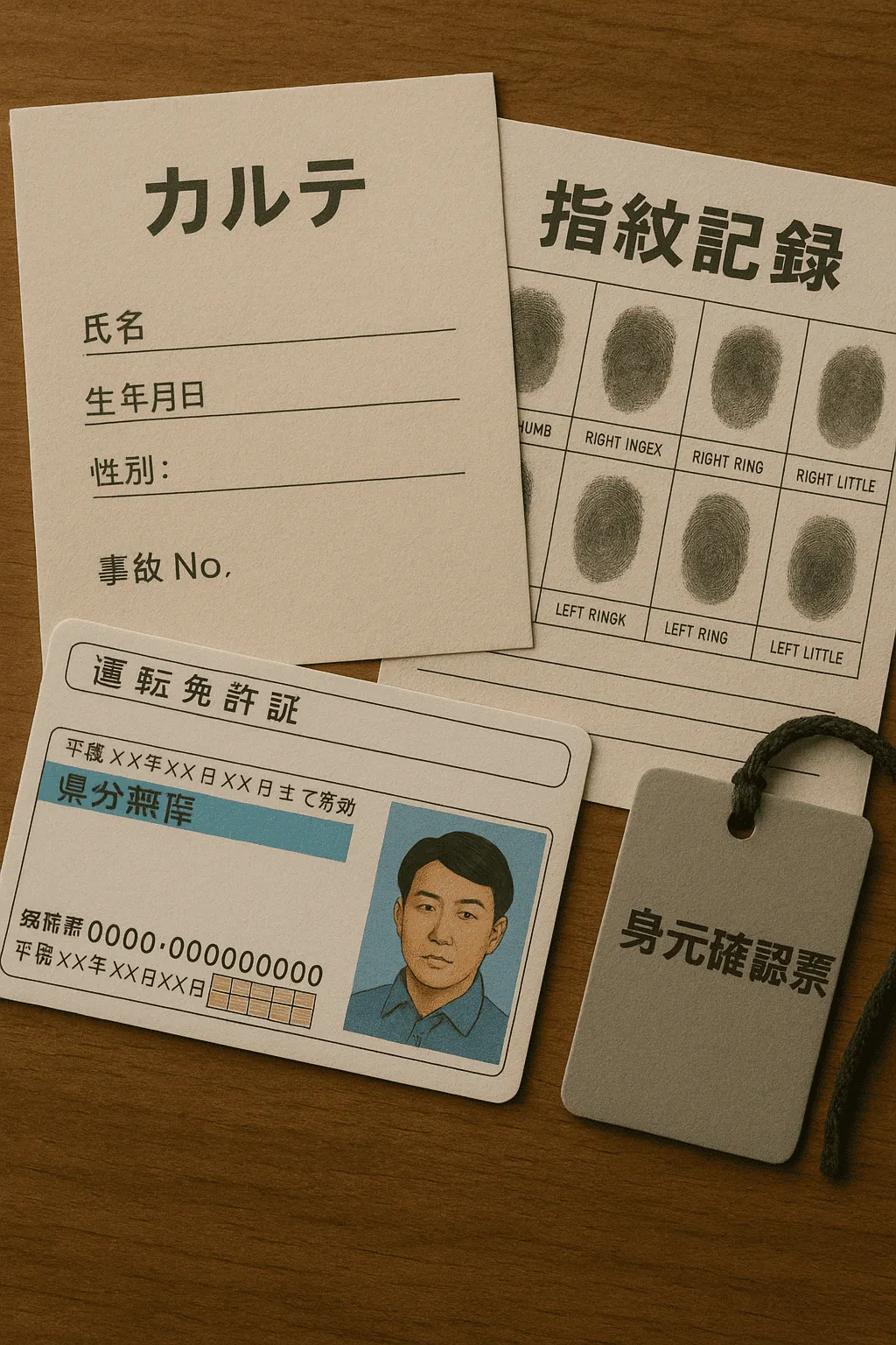 孤独死した人の本人確認しているイメージ