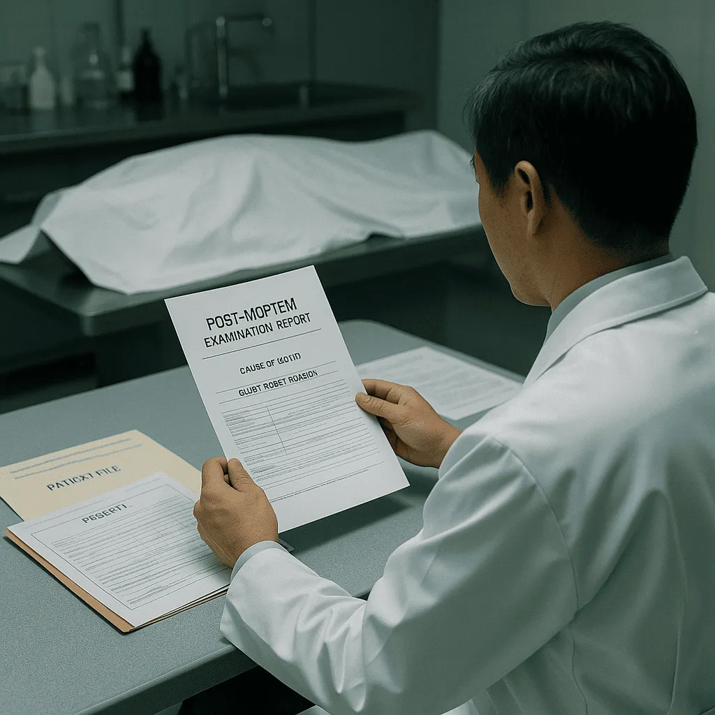 検視の報告書のイメージ