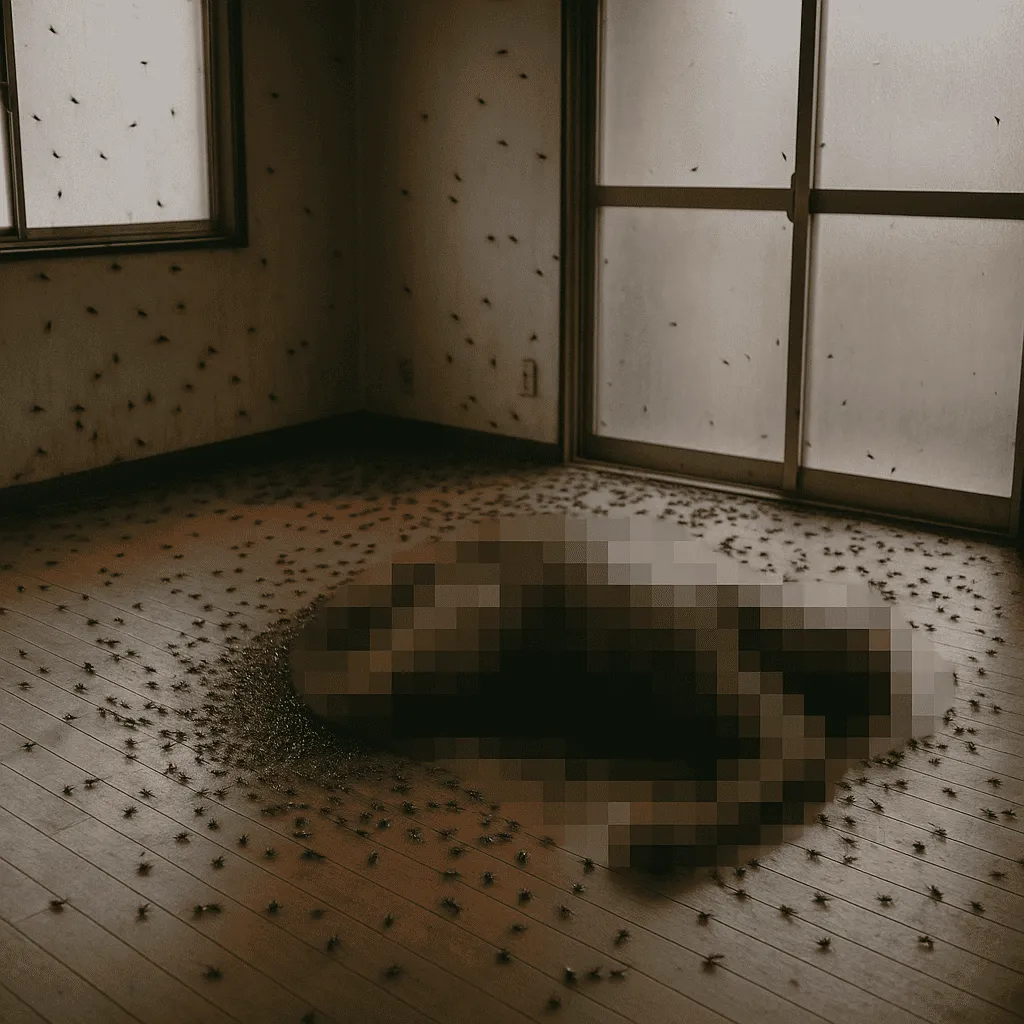 孤独死によって発生した大量の害虫