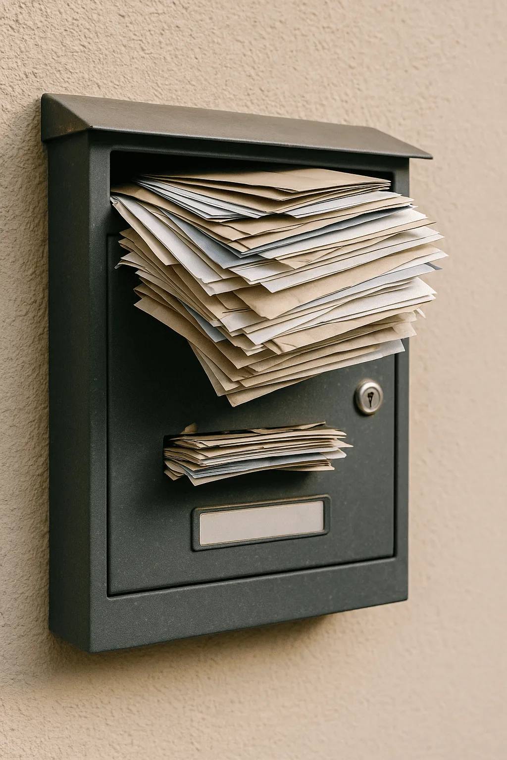 孤独死が起きたことによって郵便物が溜まっている様子